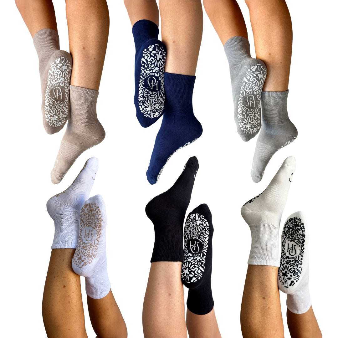 Quarter Crew Therapeutic Grip Socks