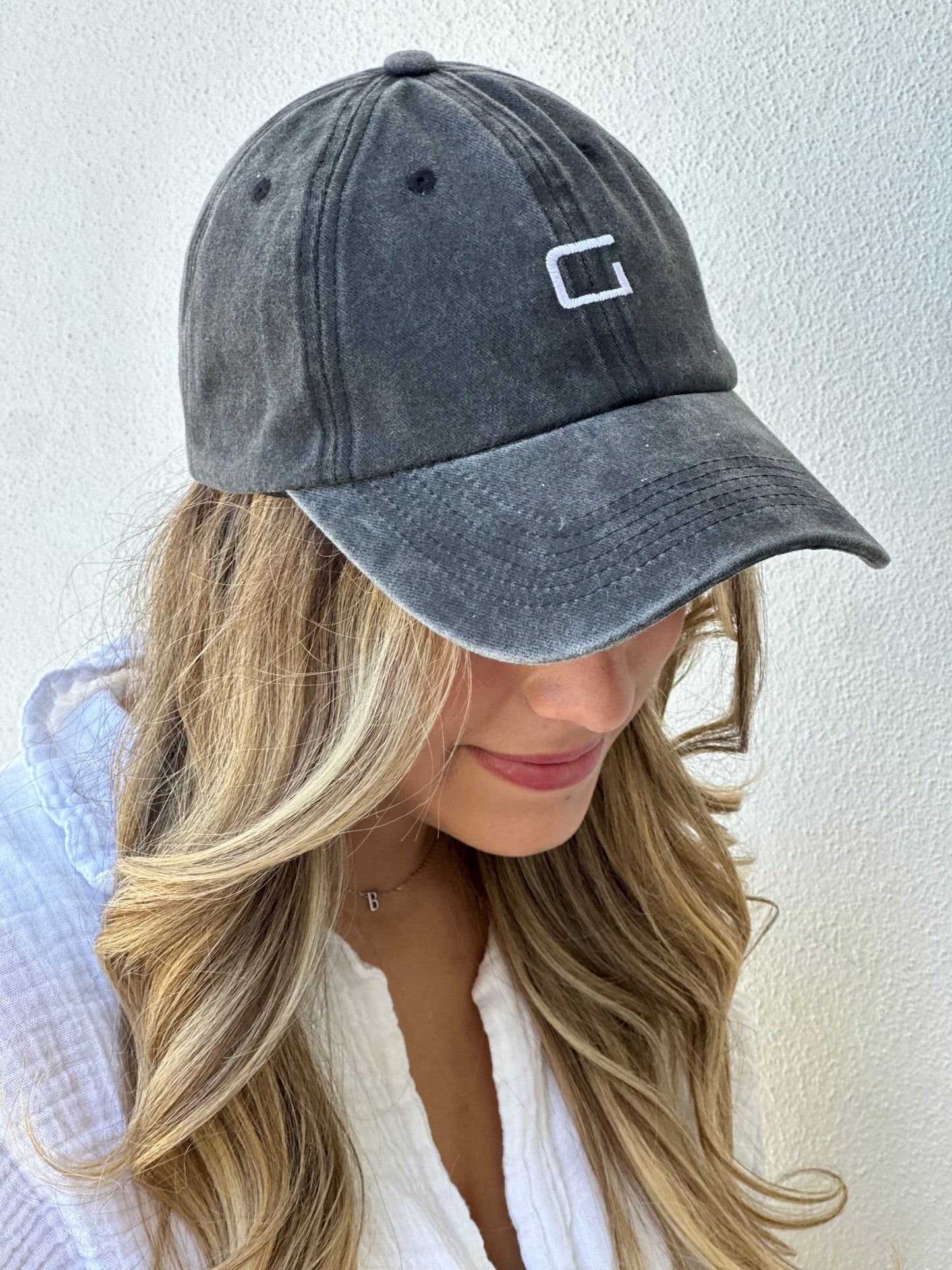 Vintage Cap — Black Washed Denim