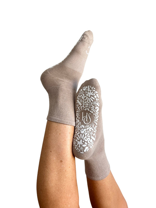 Diabetic Friendly Therapeutic Full Crew Grip Socks