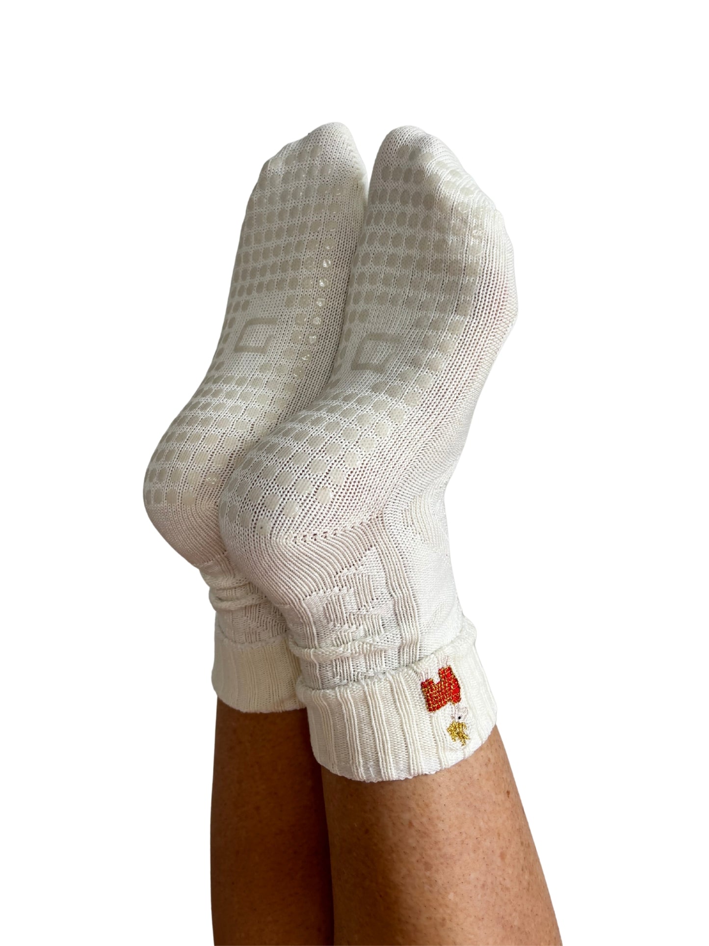 Reindeer (Butter Cream) Slouch Crew Grip Socks