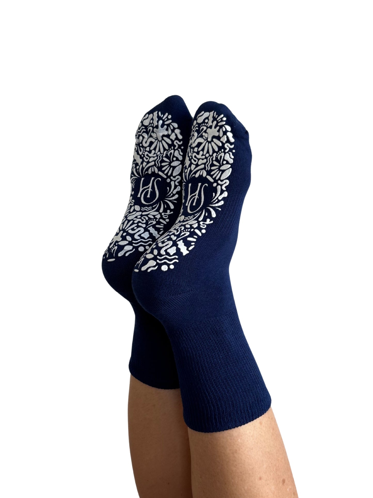 Diabetic Friendly Therapeutic Full Crew Grip Socks