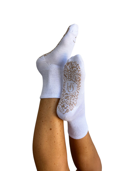 Diabetic Friendly Therapeutic Full Crew Grip Socks